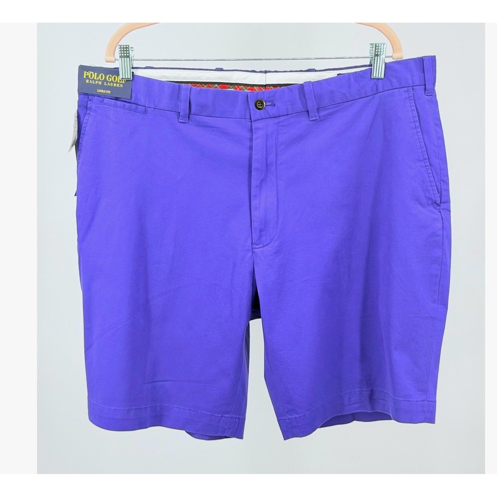 Polo Golf Ralph Lauren Links Fit Shorts Mens 40 Purple Pinehurst Logo NWT